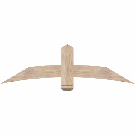 Ekena Millwork Bellingham Smooth Timber Gable Bracket, Douglas Fir, 60"W x 17"H x 3 1/2"D x 5 1/2"F, 7/12 Pitch GBW060X17X0406BEL00SDF